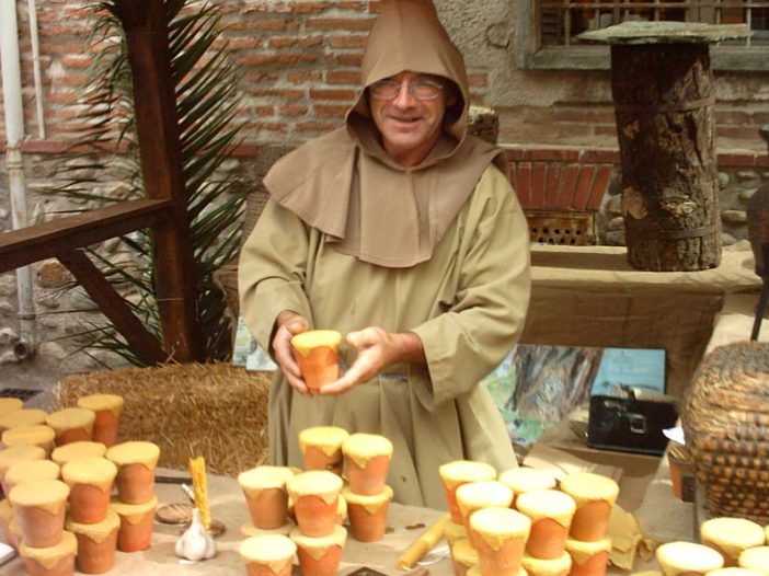 Honey at a medieval market